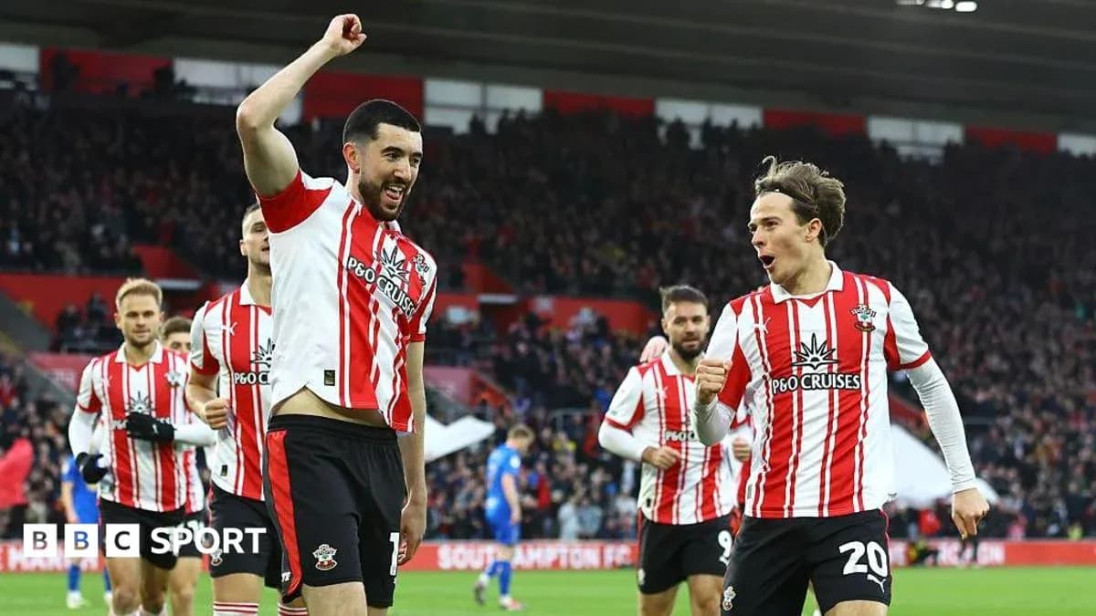 Southampton players celebrating a goal during match Southampton players celebrating a goal during match