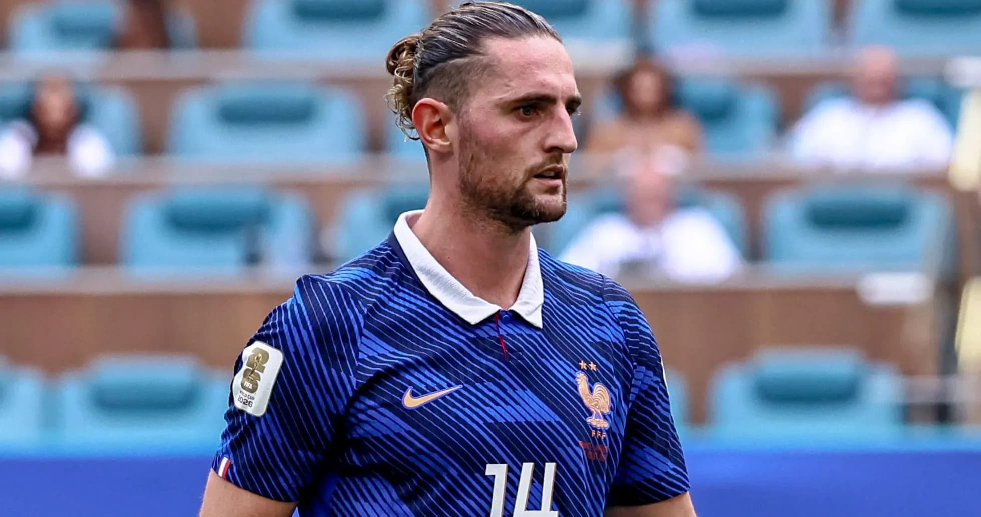 Player wearing France jersey during match Player wearing France jersey during match