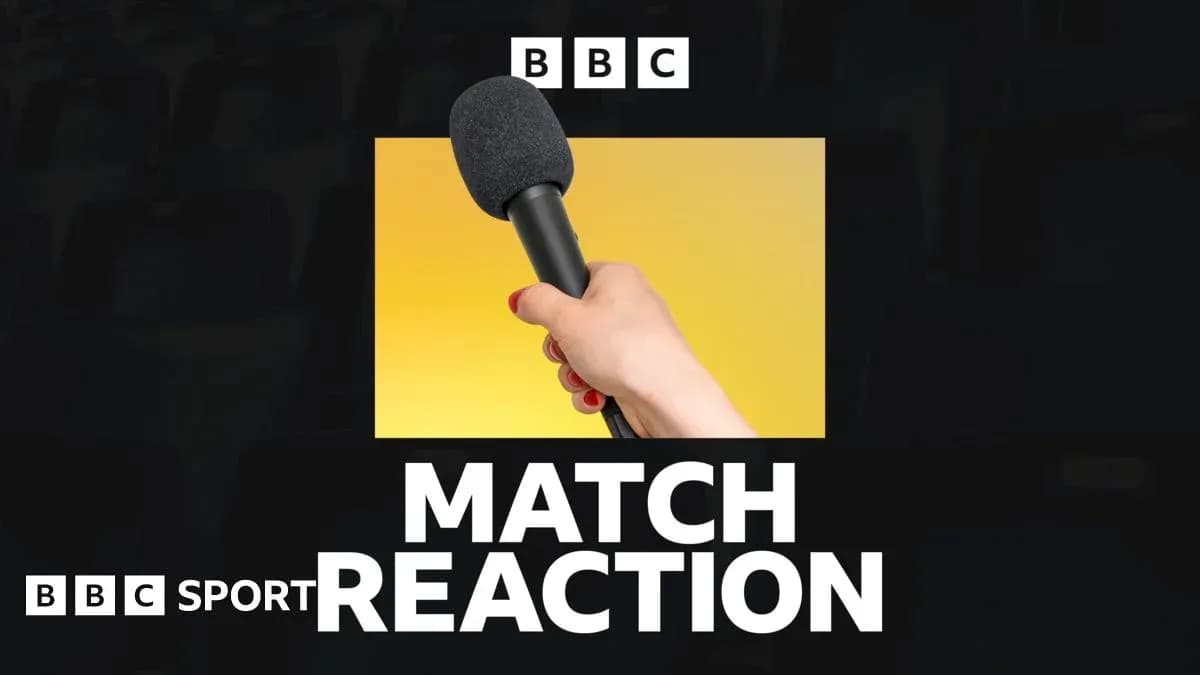 Microphone held for post-match reaction segment Microphone held for post-match reaction segment