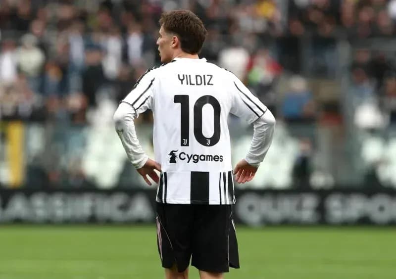 Player Yildiz wearing number 10 jersey on field Player Yildiz wearing number 10 jersey on field