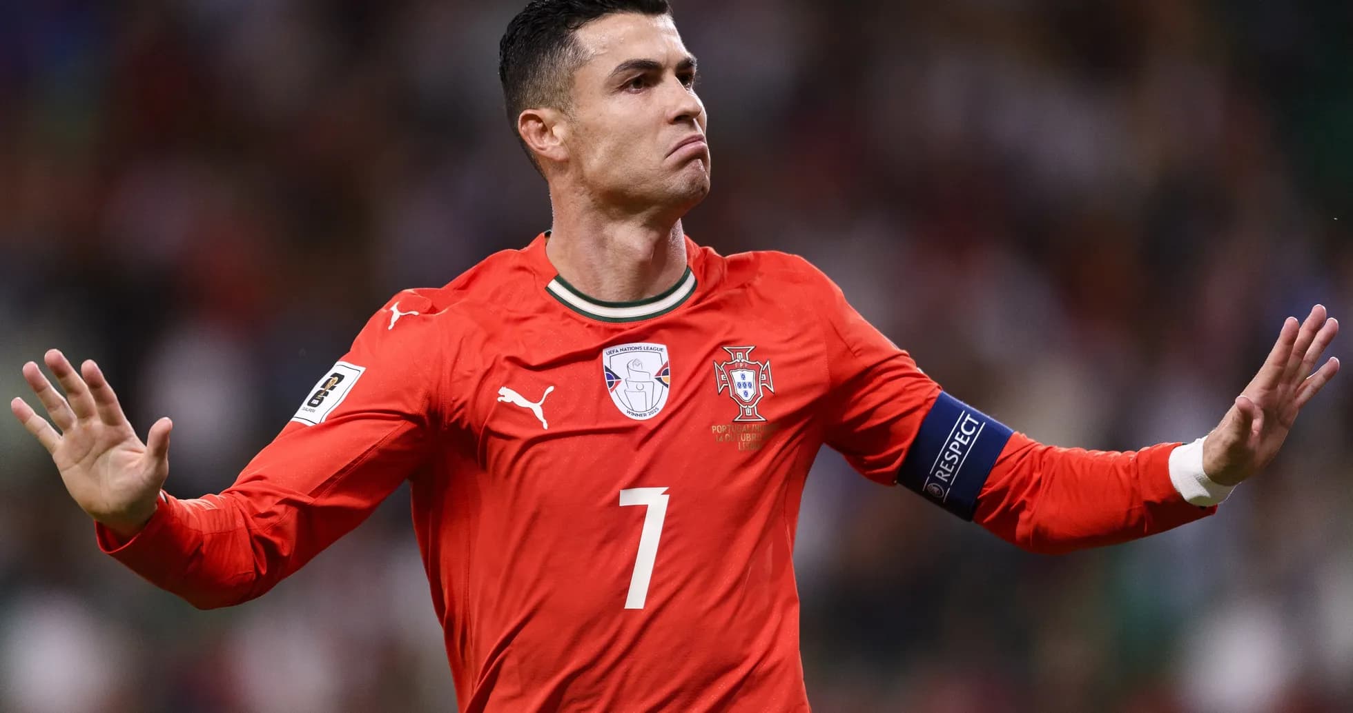 Cristiano Ronaldo celebrating during a match Cristiano Ronaldo celebrating during a match