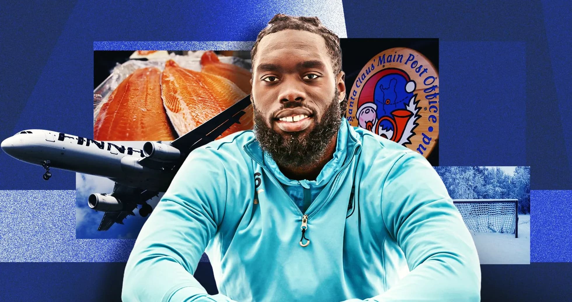 Athlete posing with various thematic backgrounds Athlete posing with various thematic backgrounds