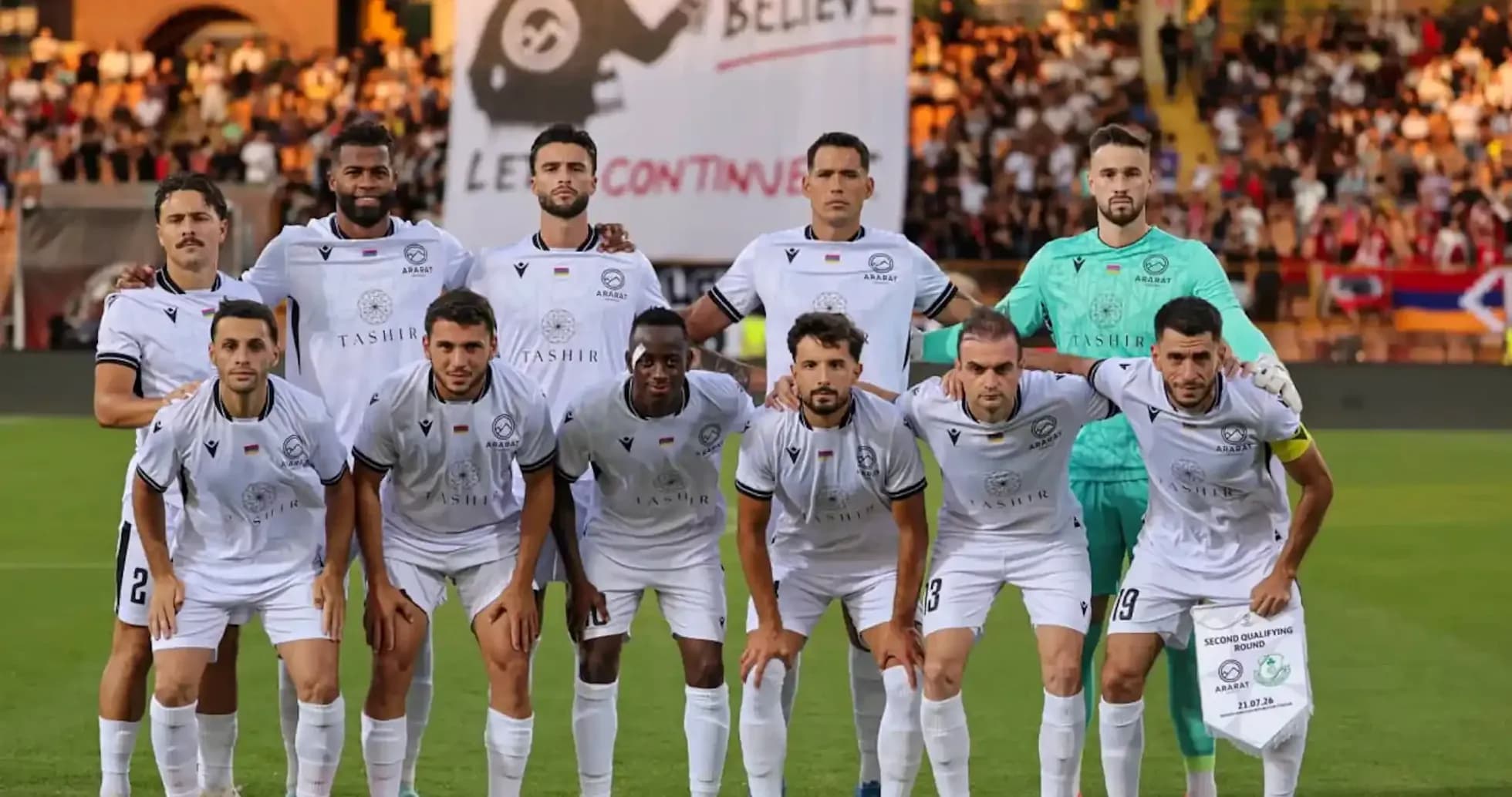 Ararat-Armenia team posing for UEFA match Ararat-Armenia team posing for UEFA match