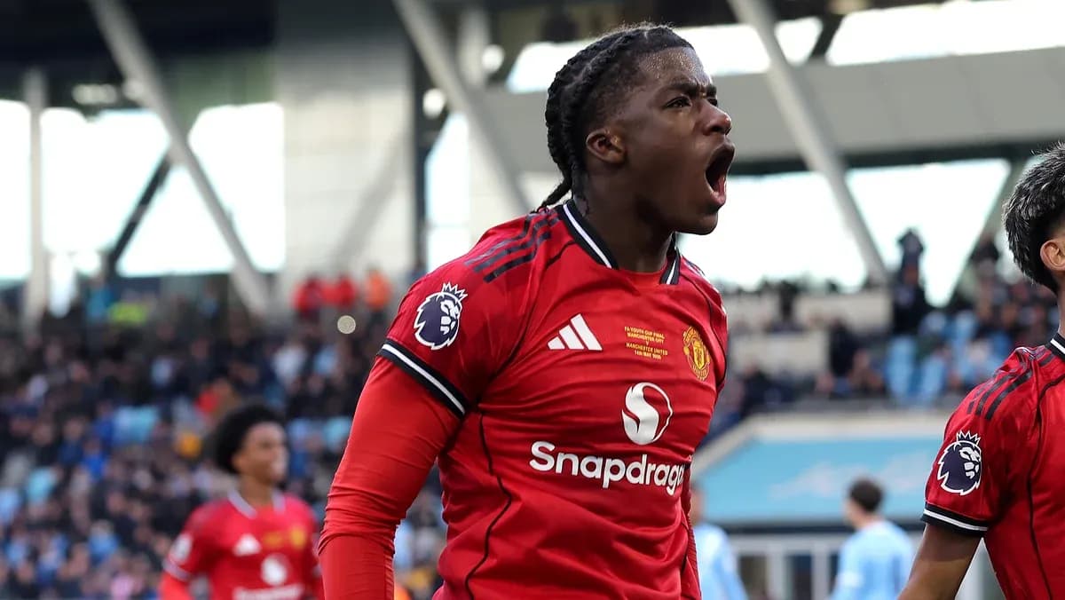 Manchester United player celebrating a goal Manchester United player celebrating a goal