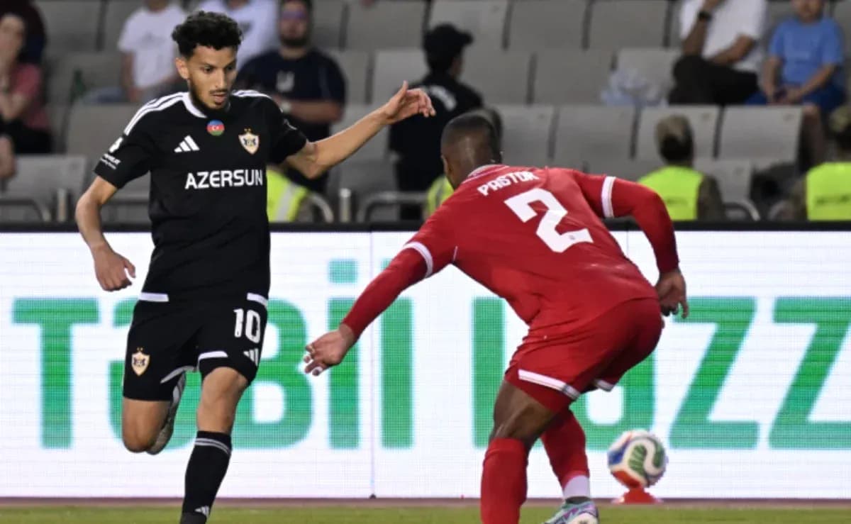 Player dribbling during Qarabag vs CSKA Sofia match Player dribbling during Qarabag vs CSKA Sofia match