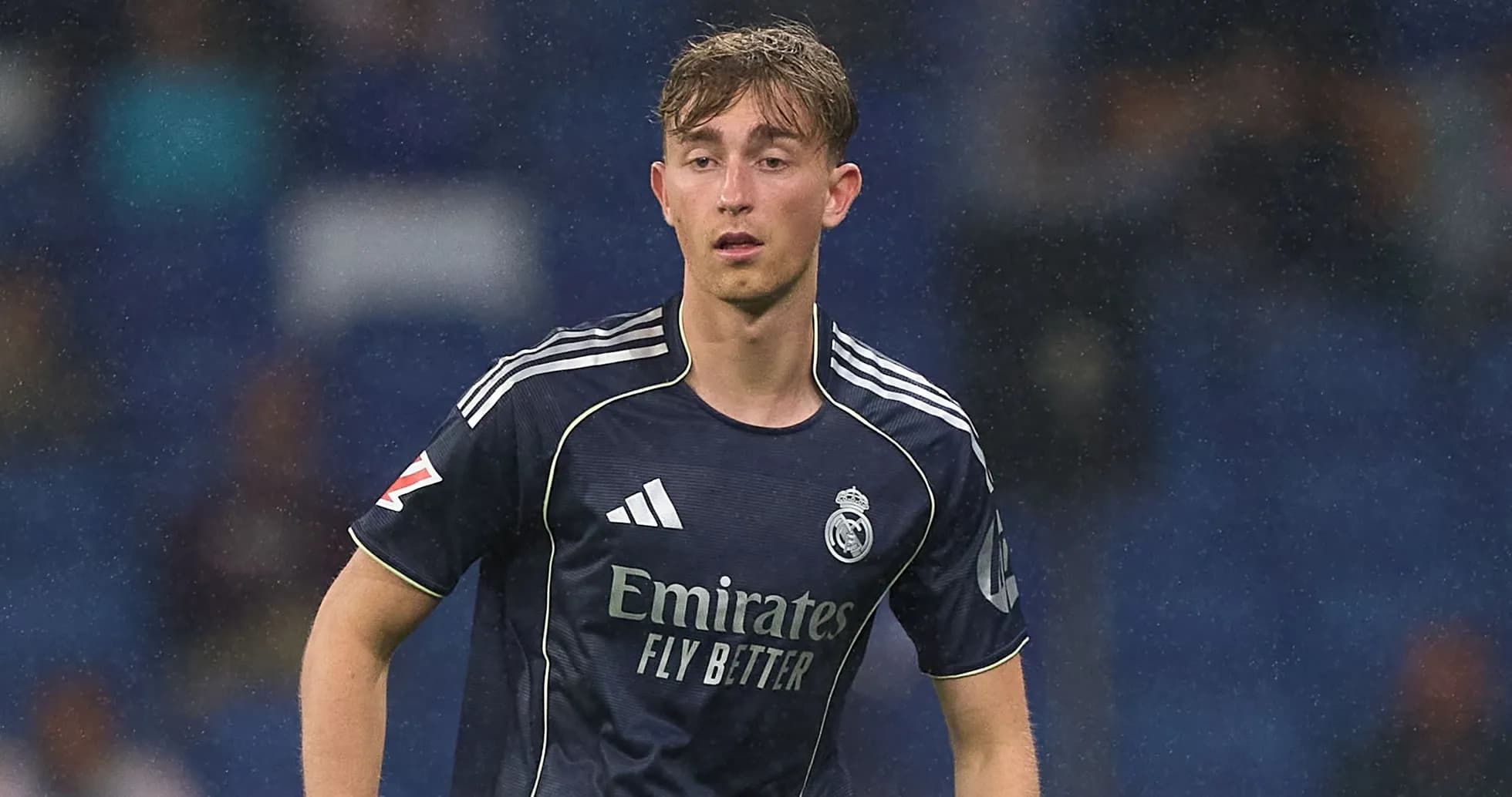 Player in Real Madrid kit during match action Player in Real Madrid kit during match action