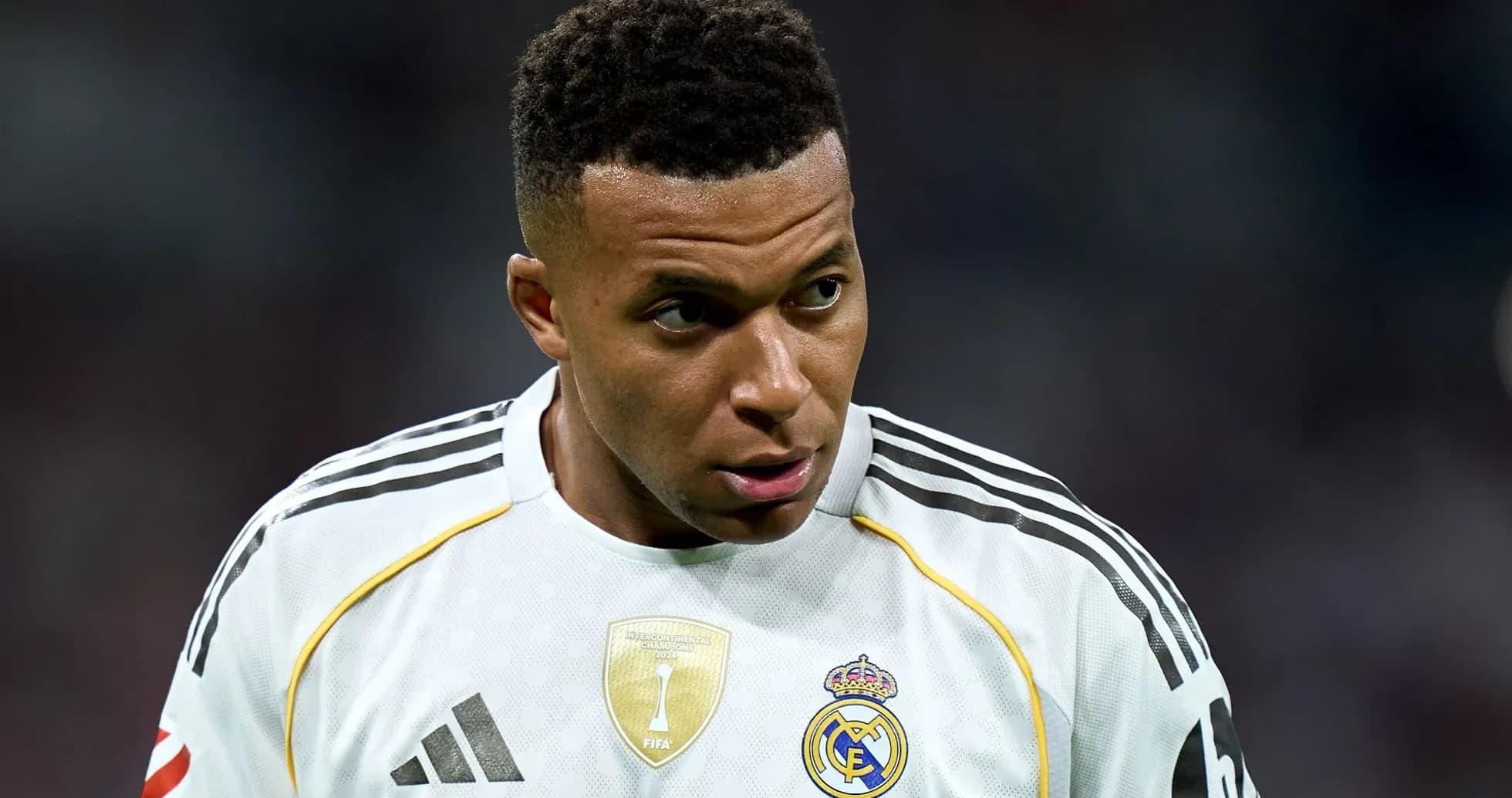 Player in Real Madrid jersey during match Player in Real Madrid jersey during match