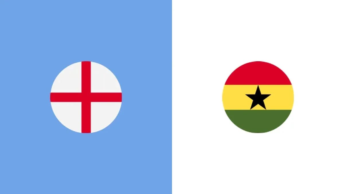 Flags of England and Ghana side by side Flags of England and Ghana side by side