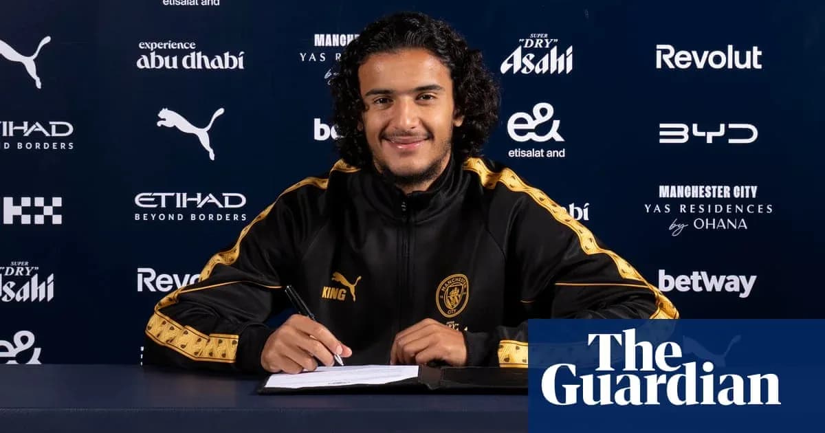 Player signing contract at Manchester City announcement Player signing contract at Manchester City announcement