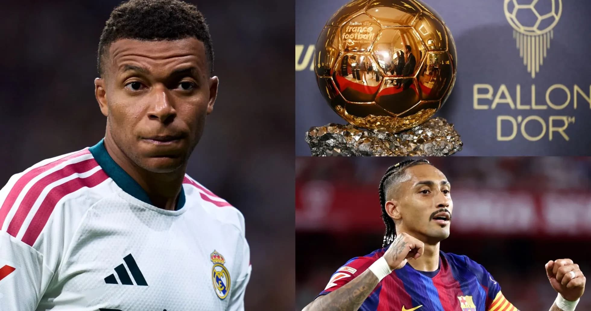 Mbappé and player celebrating with Ballon d'Or trophy Mbappé and player celebrating with Ballon d'Or trophy