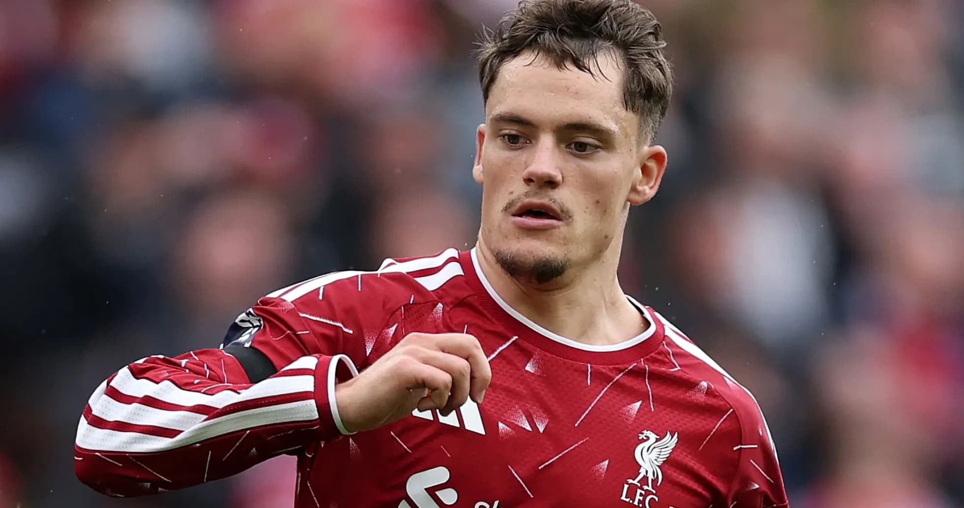 Player in Liverpool kit during match action Player in Liverpool kit during match action