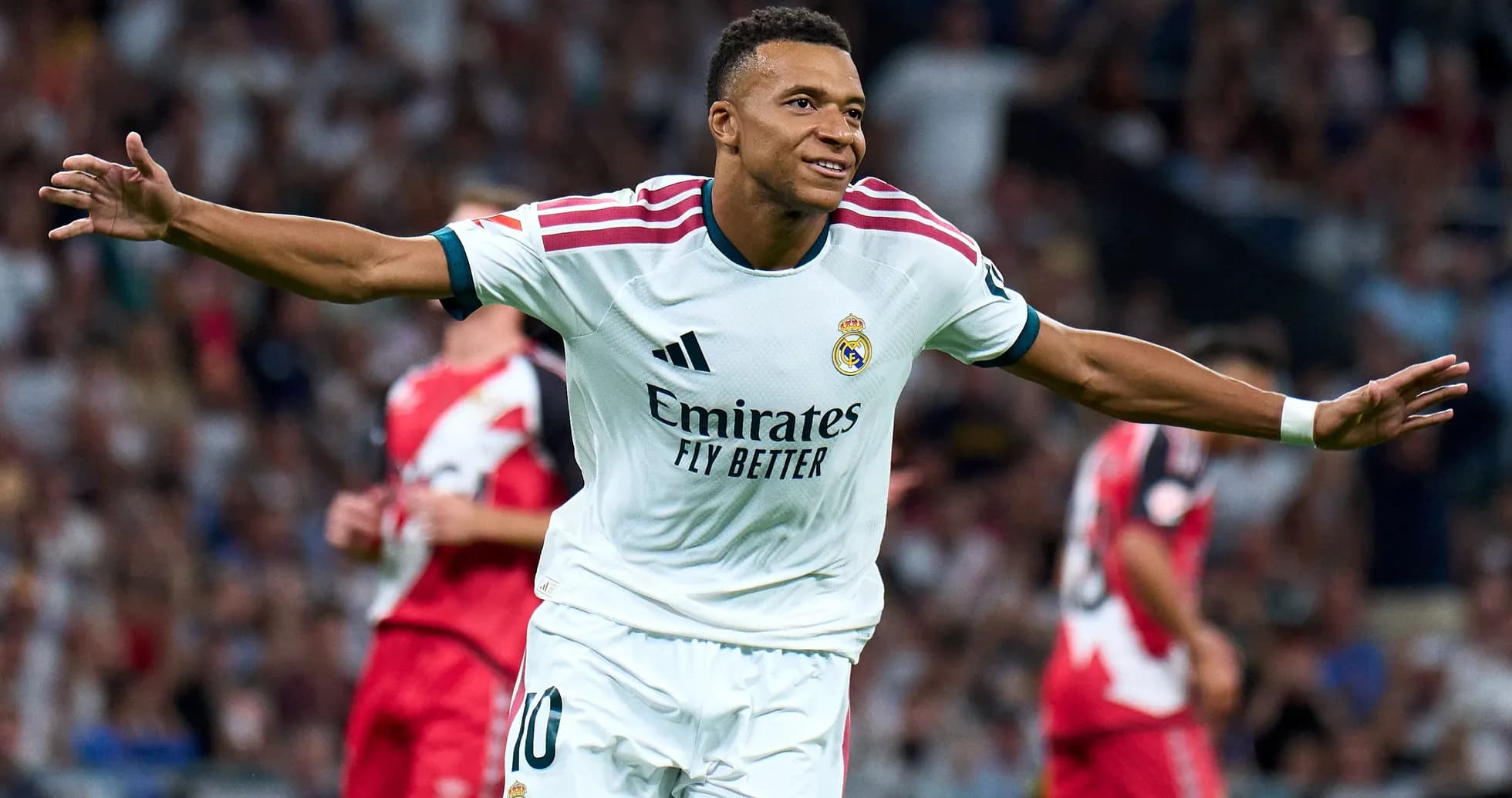 Player celebrating a goal for Real Madrid Player celebrating a goal for Real Madrid