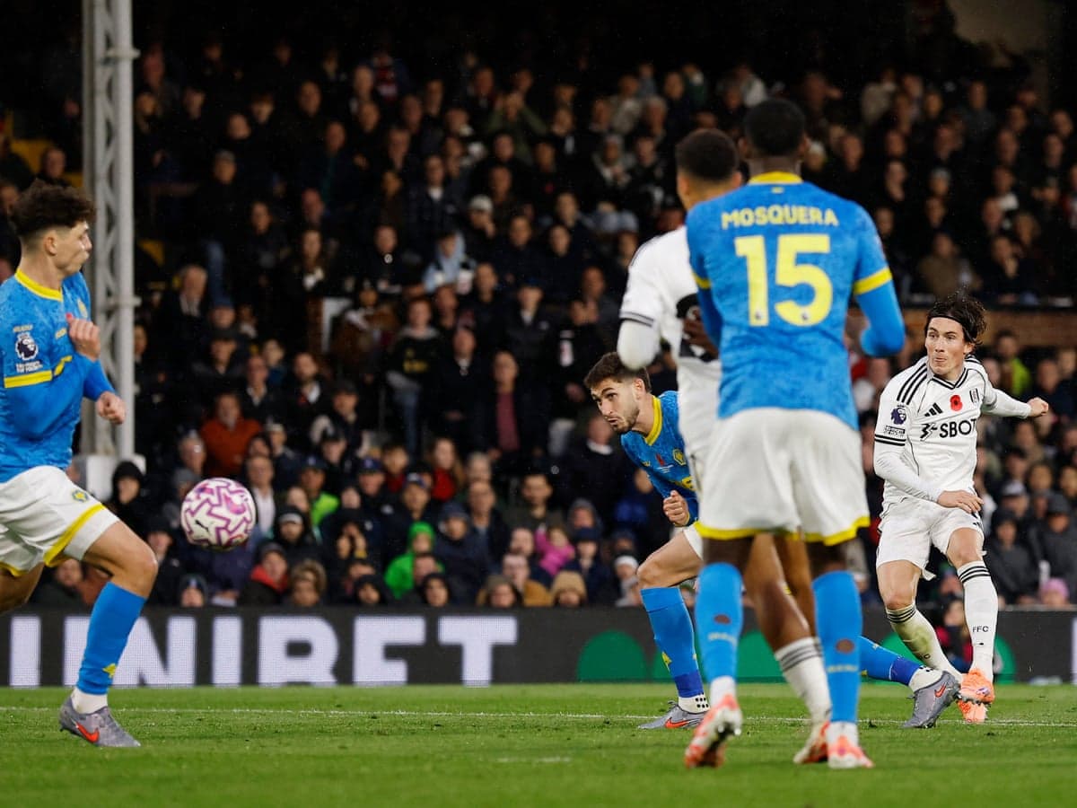 Fulham player shooting during Wolves match Fulham player shooting during Wolves match