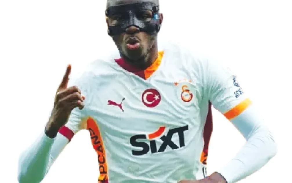 Player celebrating after scoring a goal for Galatasaray Player celebrating after scoring a goal for Galatasaray
