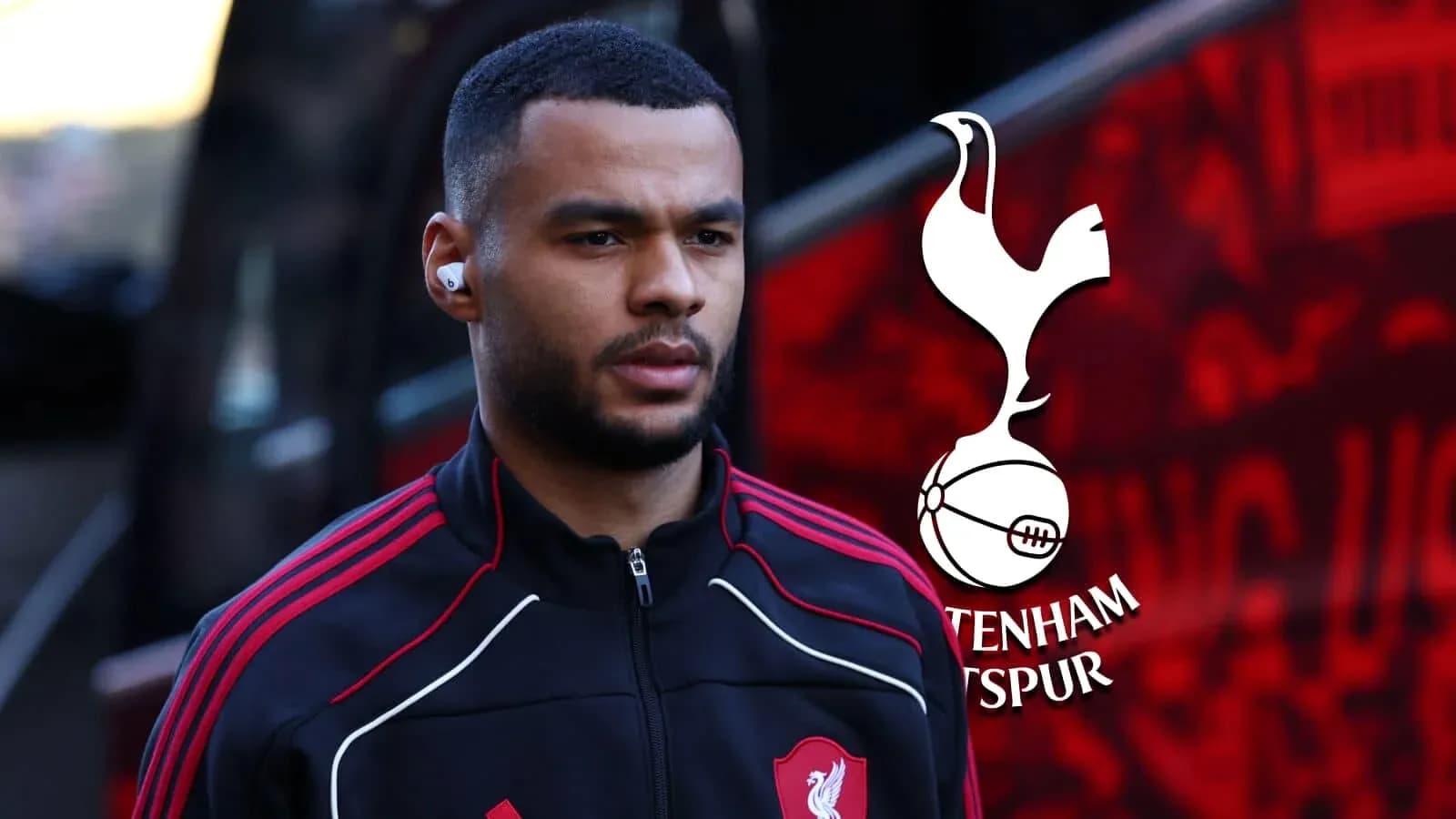 Player arriving at stadium before match against Tottenham Player arriving at stadium before match against Tottenham